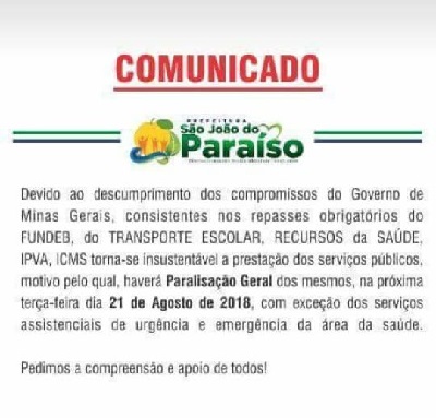 foto Notícia São João do Paraíso