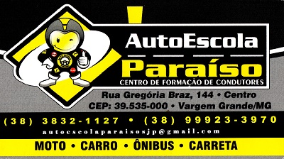 Auto Escola Paraíso São João do Paraíso MG
